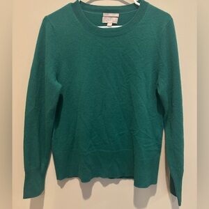 J. Crew Holiday Green Women's Crew Neck Cashmere Sweater